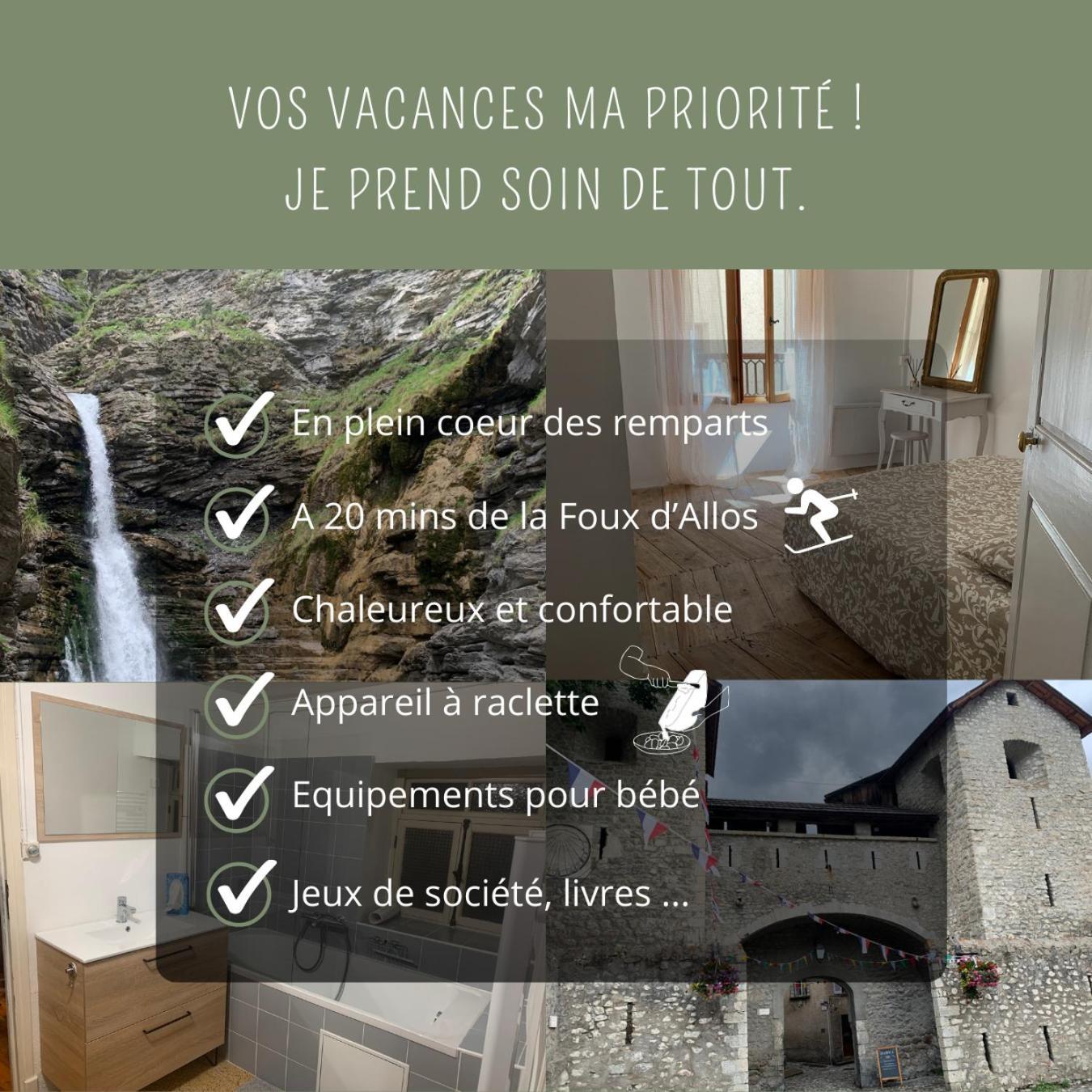 Maison Familiale Des Remparts Colmars Extérieur photo